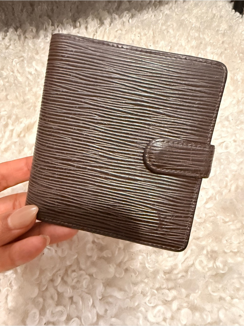 Louis Vuitton Brown Textured Epi Leather Card Holder Wallet